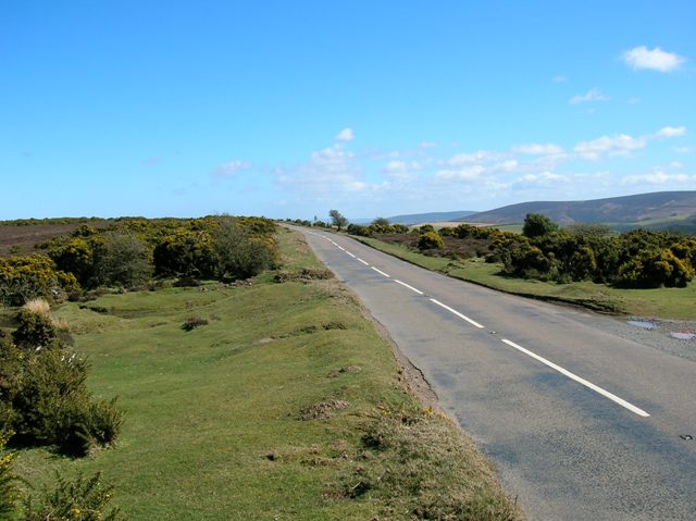 The top of Porlock Hill - looking east