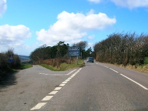 A39 junction for Oareford