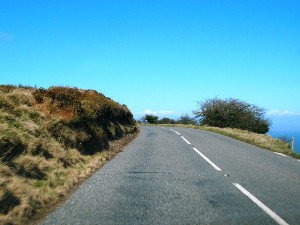 Suicide Lane on the A39 west of Minehead