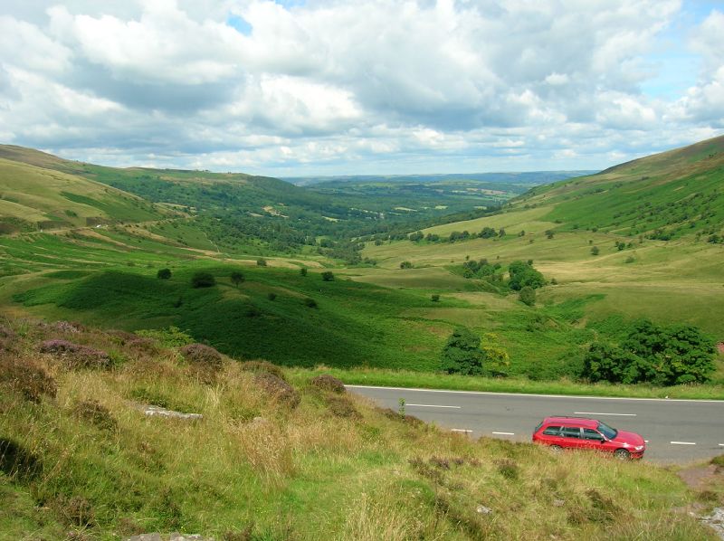 Looking south-east along the A470