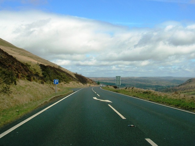 Looking north along the A470