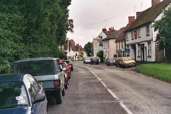 The main street at Much Hadham looking south