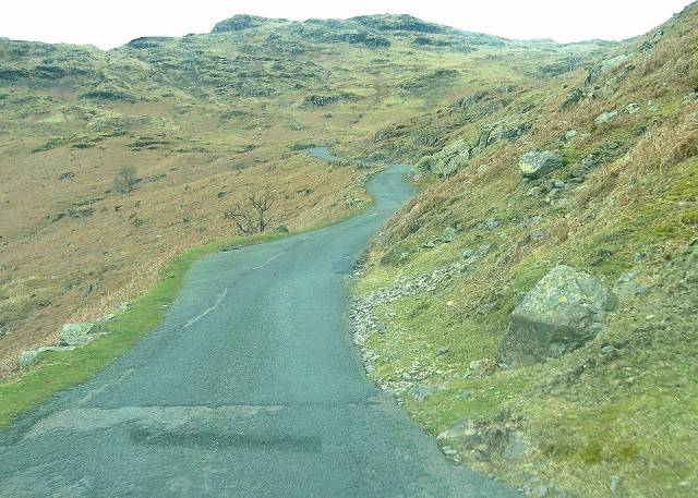 The climb up Wrynose Pass